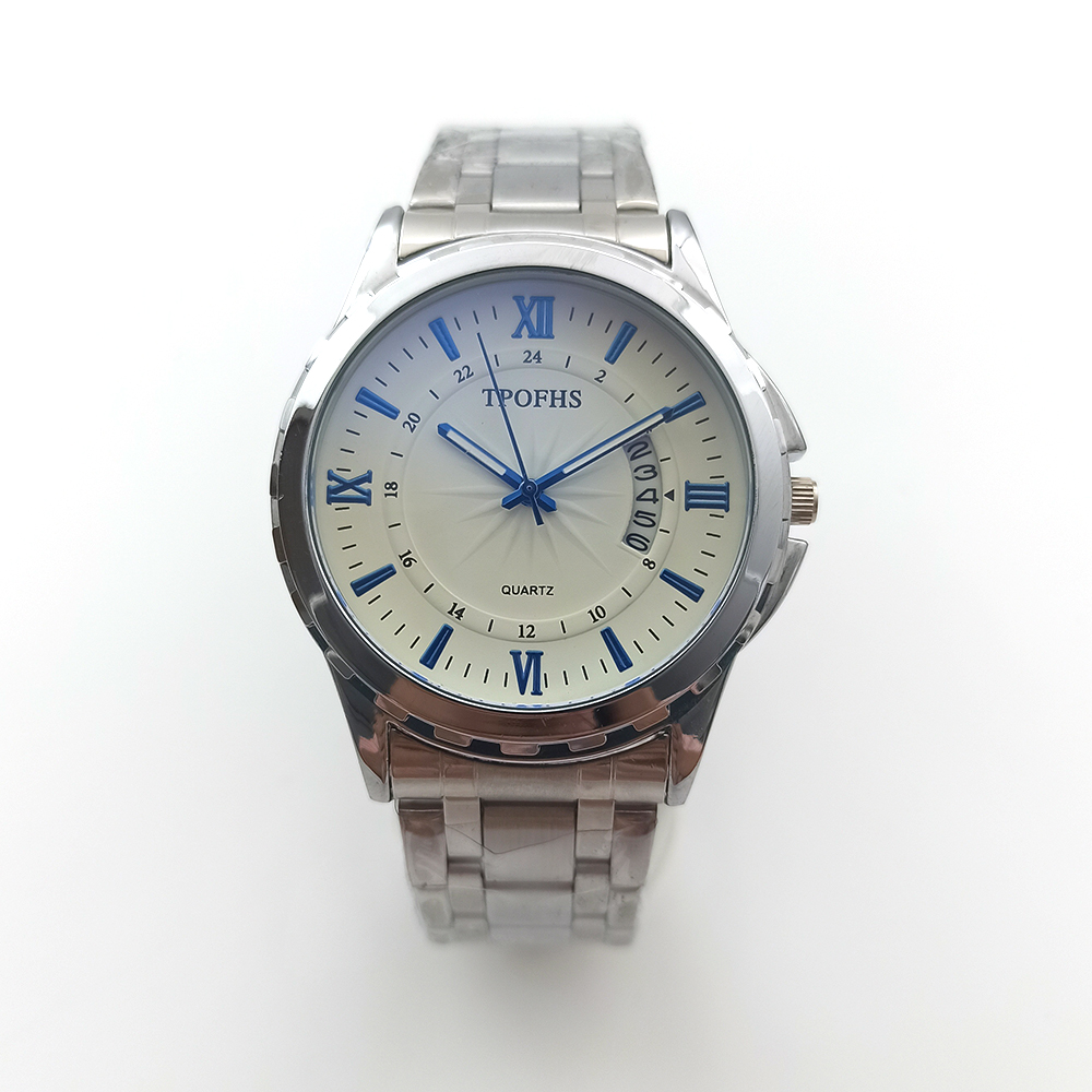 Brand New Waterproof Blu-ray Steel Band Men’s Calendar Watch PT-002