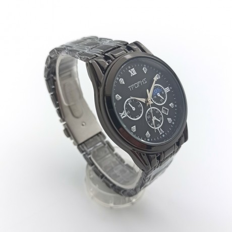 Men’s watch with stainless steel strap and calendar rhinestone scale watch for men PT-015