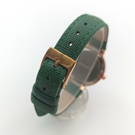 New Ladies Watch Waterproof Watch Vintage Roman Calendar Belt Small Green Watch PT-012
