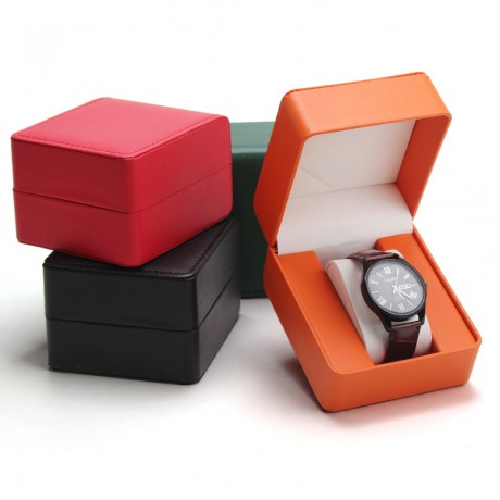 PU leather frosted rounded corner watch box display square box high-end watch packaging box gift storage box