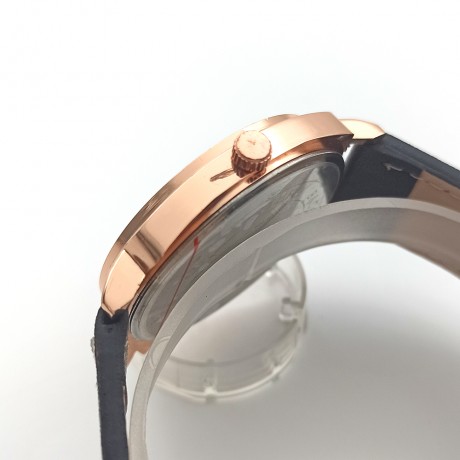 Simple Rose Gold Snowflake Face Quartz Watch For Men PT-008