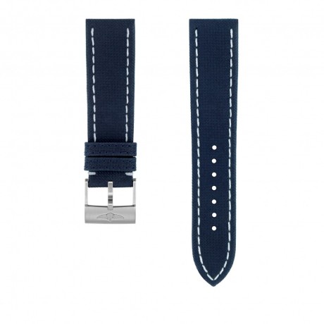 Leather strap blue for Marine Chronograph size M