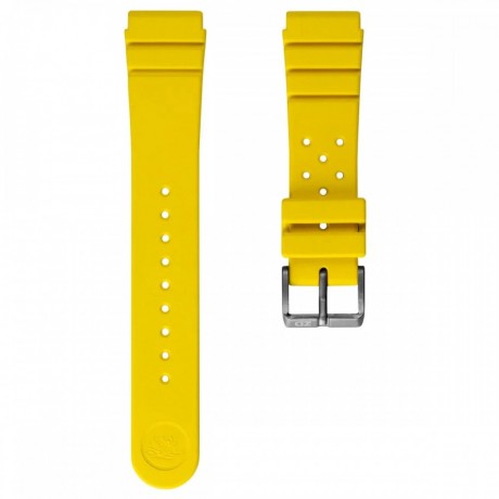 Rubber strap 24 mm black without deployment clasp