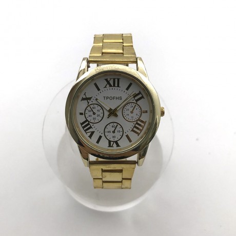 Men’s gold watch luminous quartz watch waterproof steel belt watch TT-263483