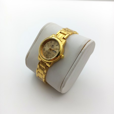Watch Men’s Non Mechanical Watch Gold Classic Thin Steel Band Waterproof Luminous Quartz Watch TT-263360