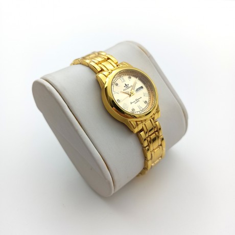 Watch Men’s Non Mechanical Watch Gold Classic Thin Steel Band Waterproof Luminous Quartz Watch TT-263360