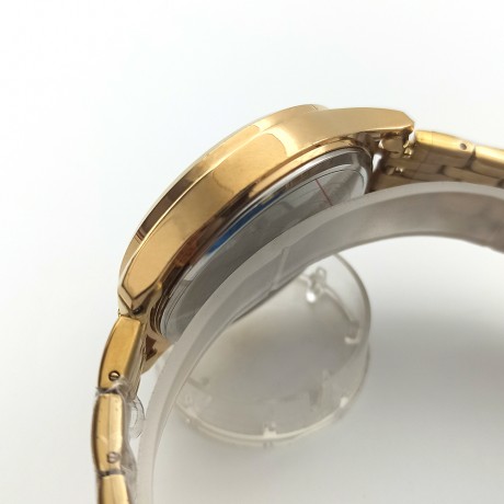 New Life Waterproof Couple Watch with Calendar Luminous 3D Striped Steel Band Quartz Watch PT-021