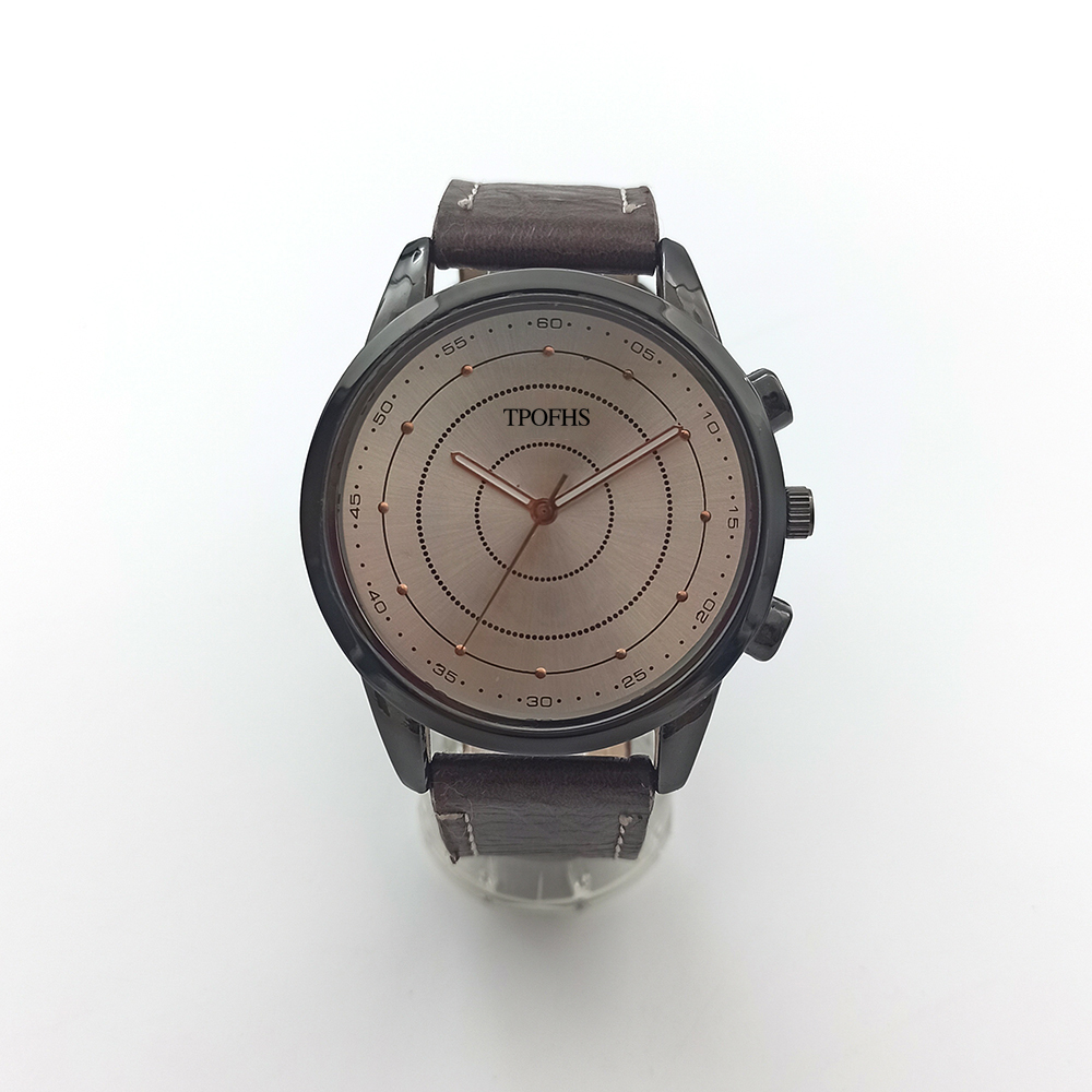 New Wave Pattern Simple Casual Leather Belt Men’s Watch PT-039