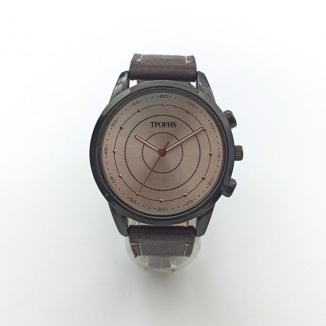 New Wave Pattern Simple Casual Leather Belt Men’s Watch PT-039