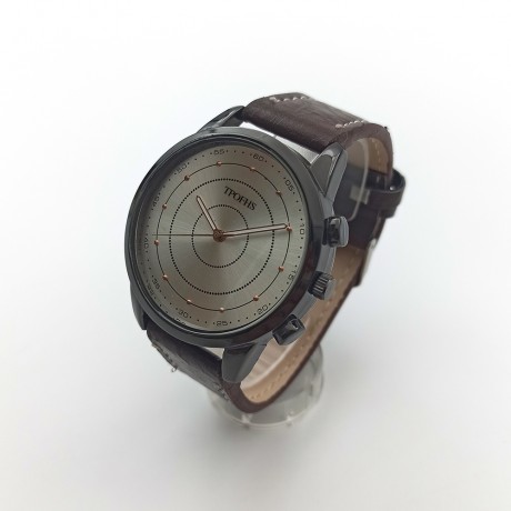 New Wave Pattern Simple Casual Leather Belt Men’s Watch PT-039