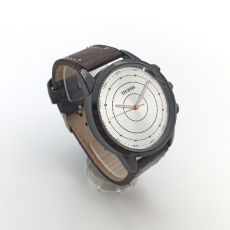 New Wave Pattern Simple Casual Leather Belt Men’s Watch PT-039