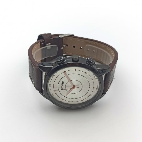New Wave Pattern Simple Casual Leather Belt Men’s Watch PT-039
