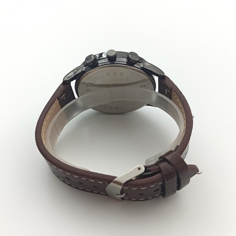 New Wave Pattern Simple Casual Leather Belt Men’s Watch PT-039