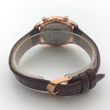 Waterproof couple watch decoration three eyes with calendar belt quartz watch PT-019