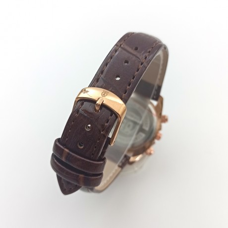 Waterproof couple watch decoration three eyes with calendar belt quartz watch PT-019